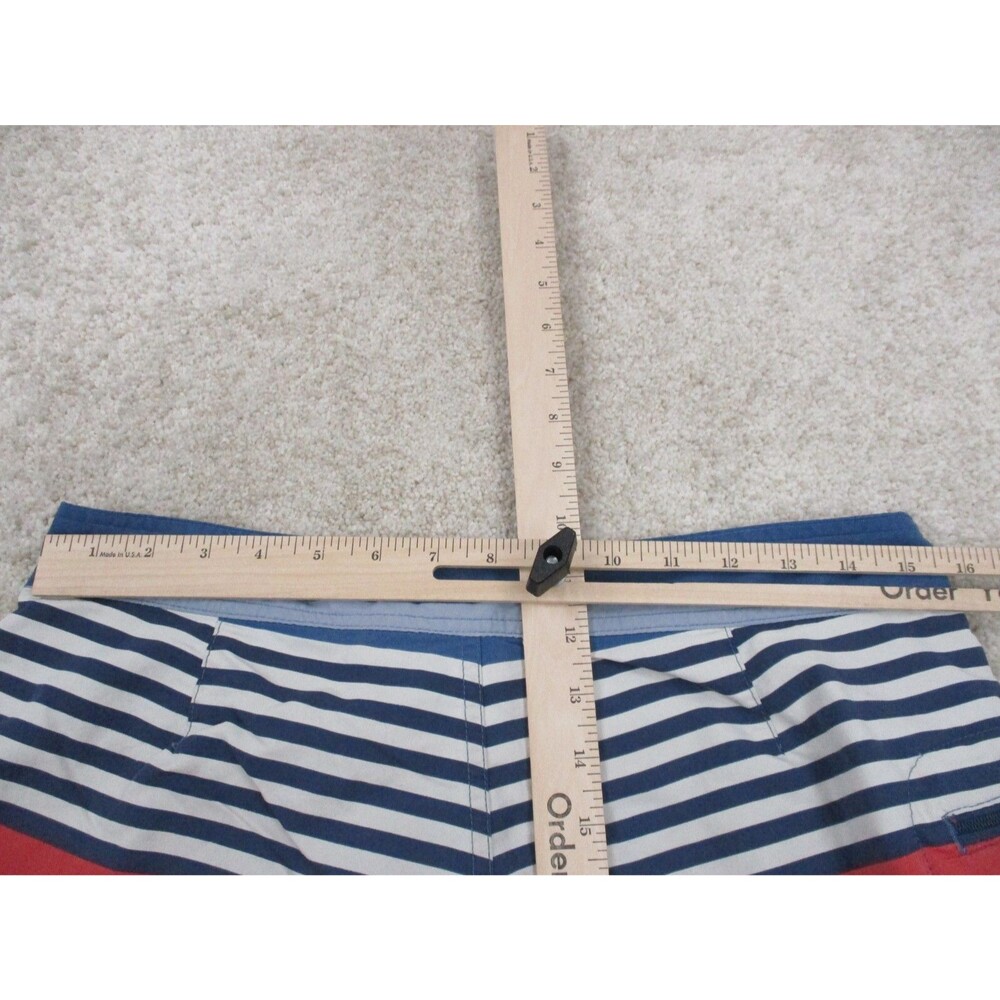 Patagonia Wavefarer Board Shorts 20" Men 32 Red White Blue Striped Swim Trunks - Picture 12 of 14